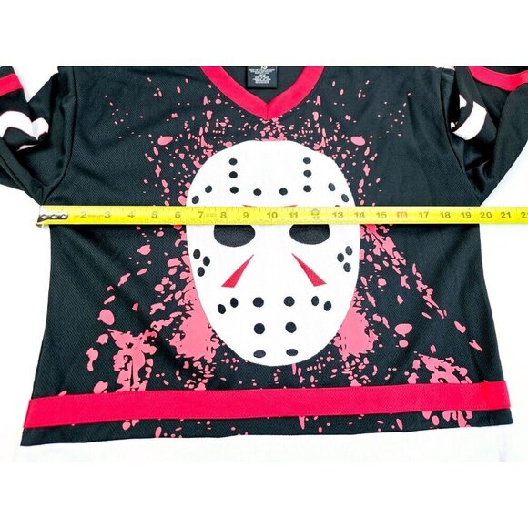 Friday The 13th Size XS Mens Long Sleeve Black Hockey Jersey Jason Voorhees - Picture 4 of 9